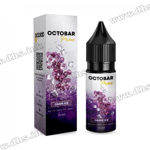 Набір для самозамісу Octobar Prime Salt 15 мл (50 мг) - Grape Ice (Виноград, Лід)